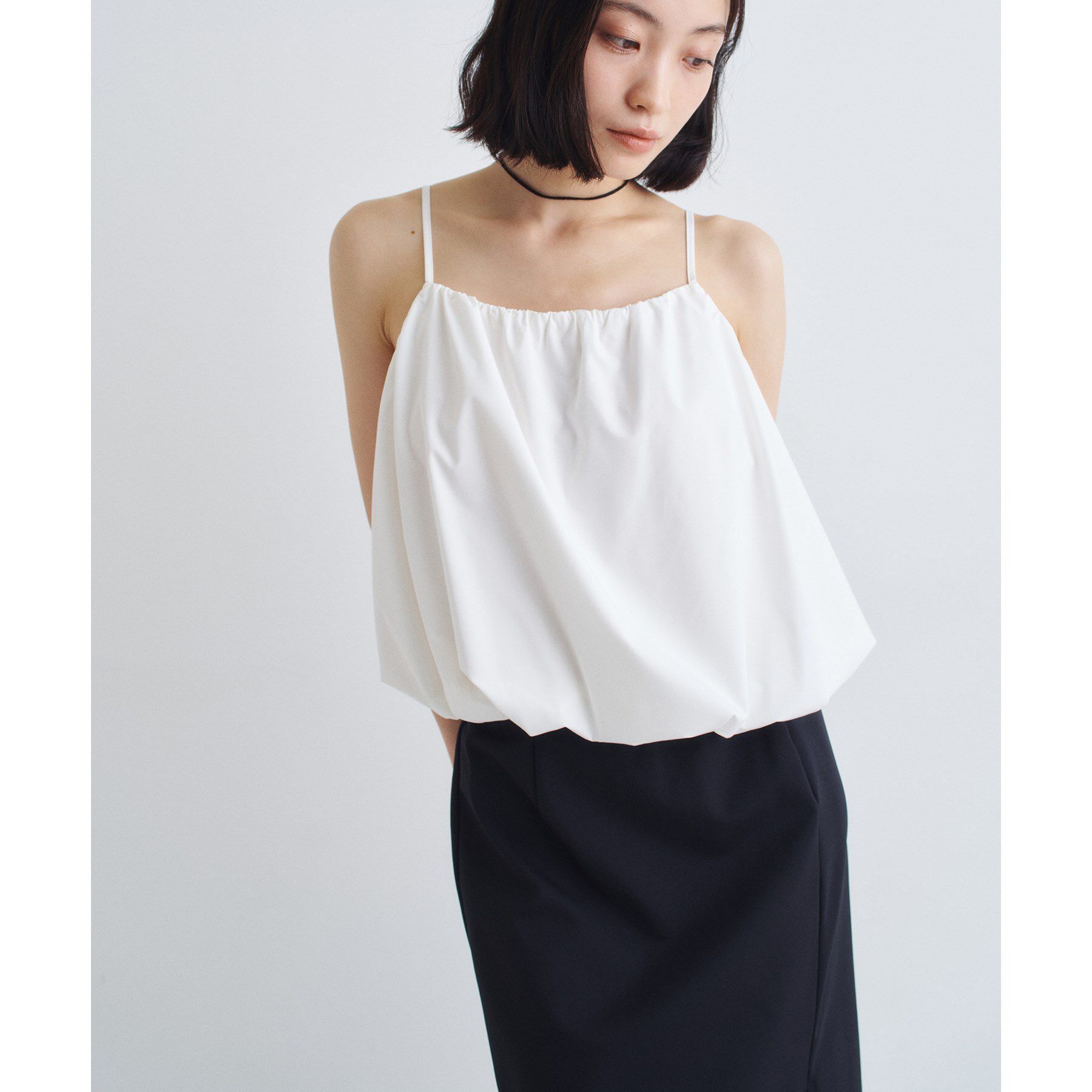 CODE A「balloon cami」|シャツ・ブラウス|ホワイト(001)
