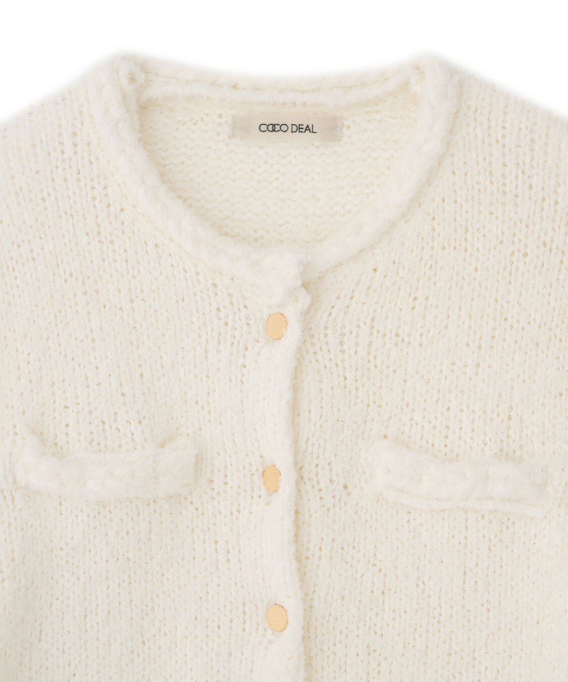 COCO DEAL「トリミングフェザーカーディガン」|ニット・セーター|