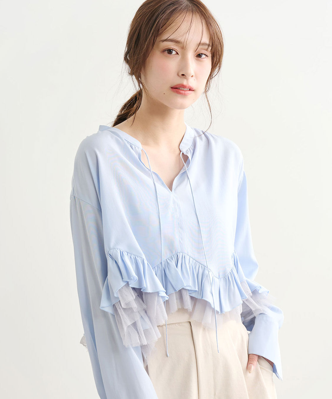 COCO DEAL「ヘムフリルブラウス」|シャツ・ブラウス|