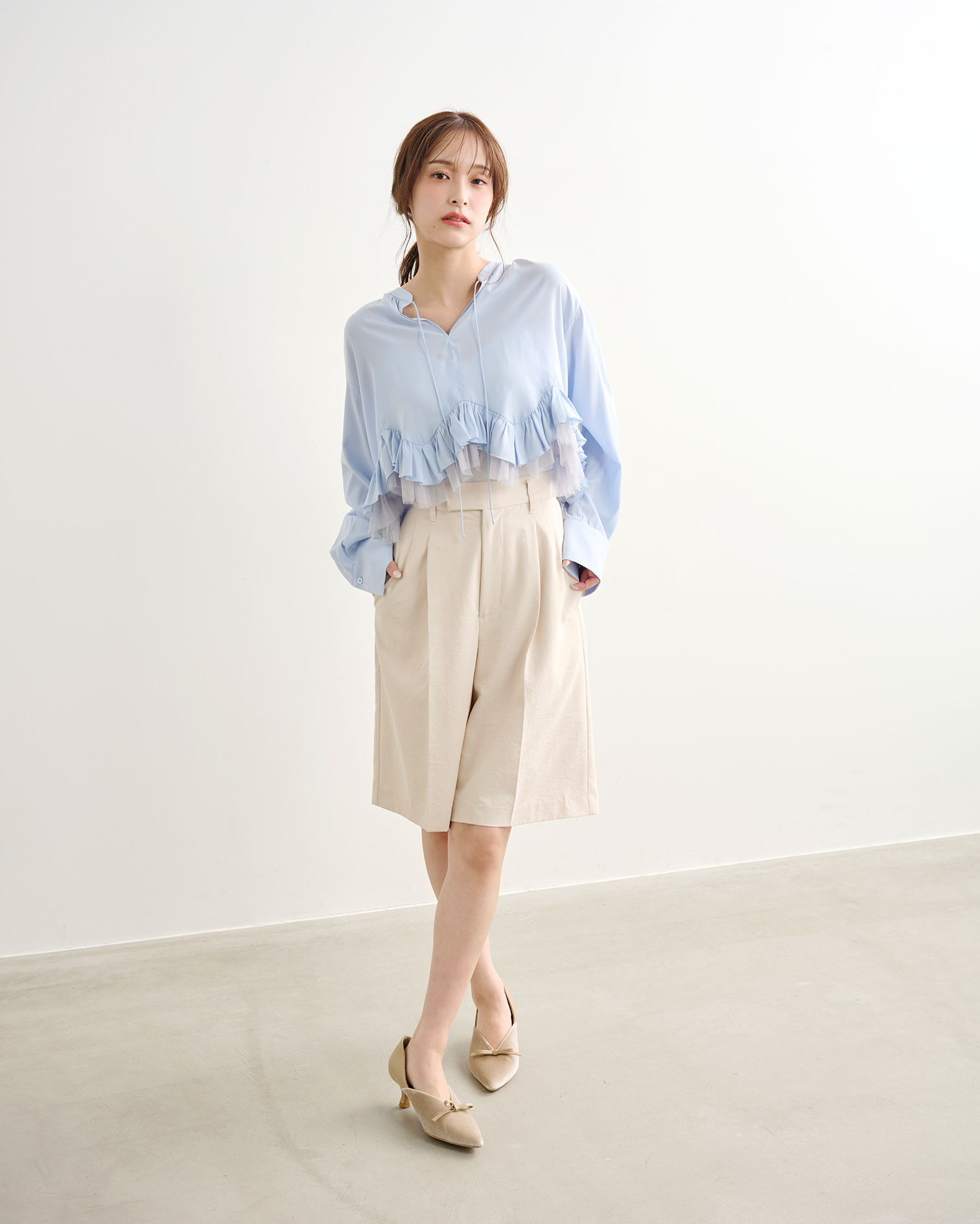 COCO DEAL「ヘムフリルブラウス」|シャツ・ブラウス|