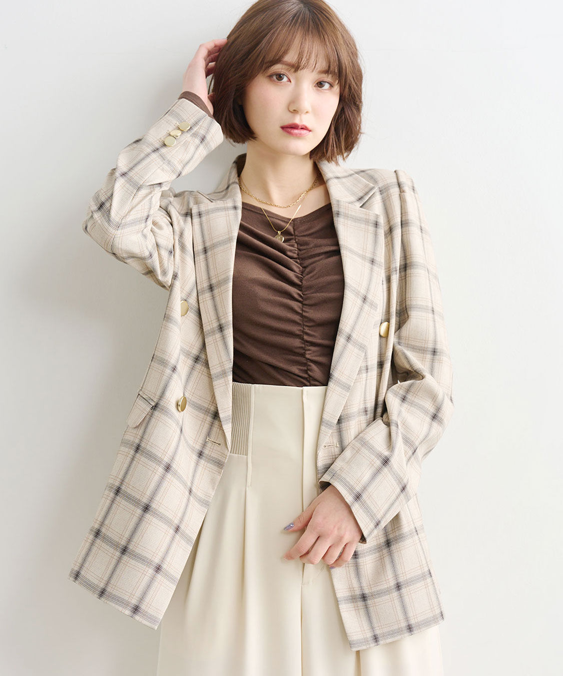 COCO DEAL「パフスリーブジャケット」|テーラードジャケット|