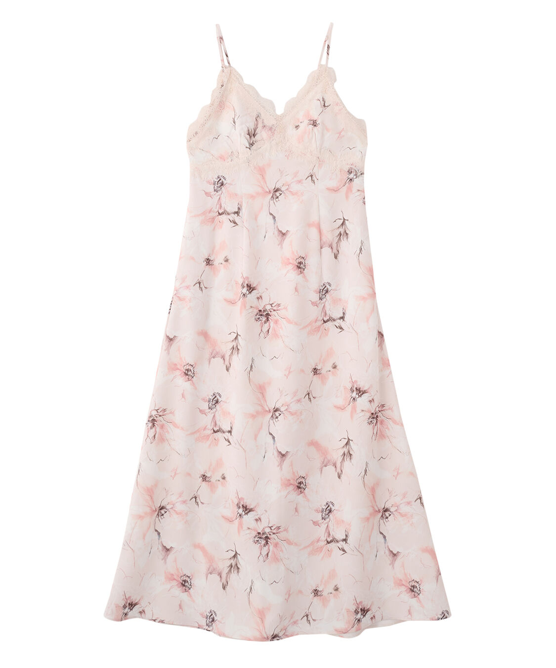 COCO DEAL「フラワープリントレーストリムキャミワンピース」|ワンピース|