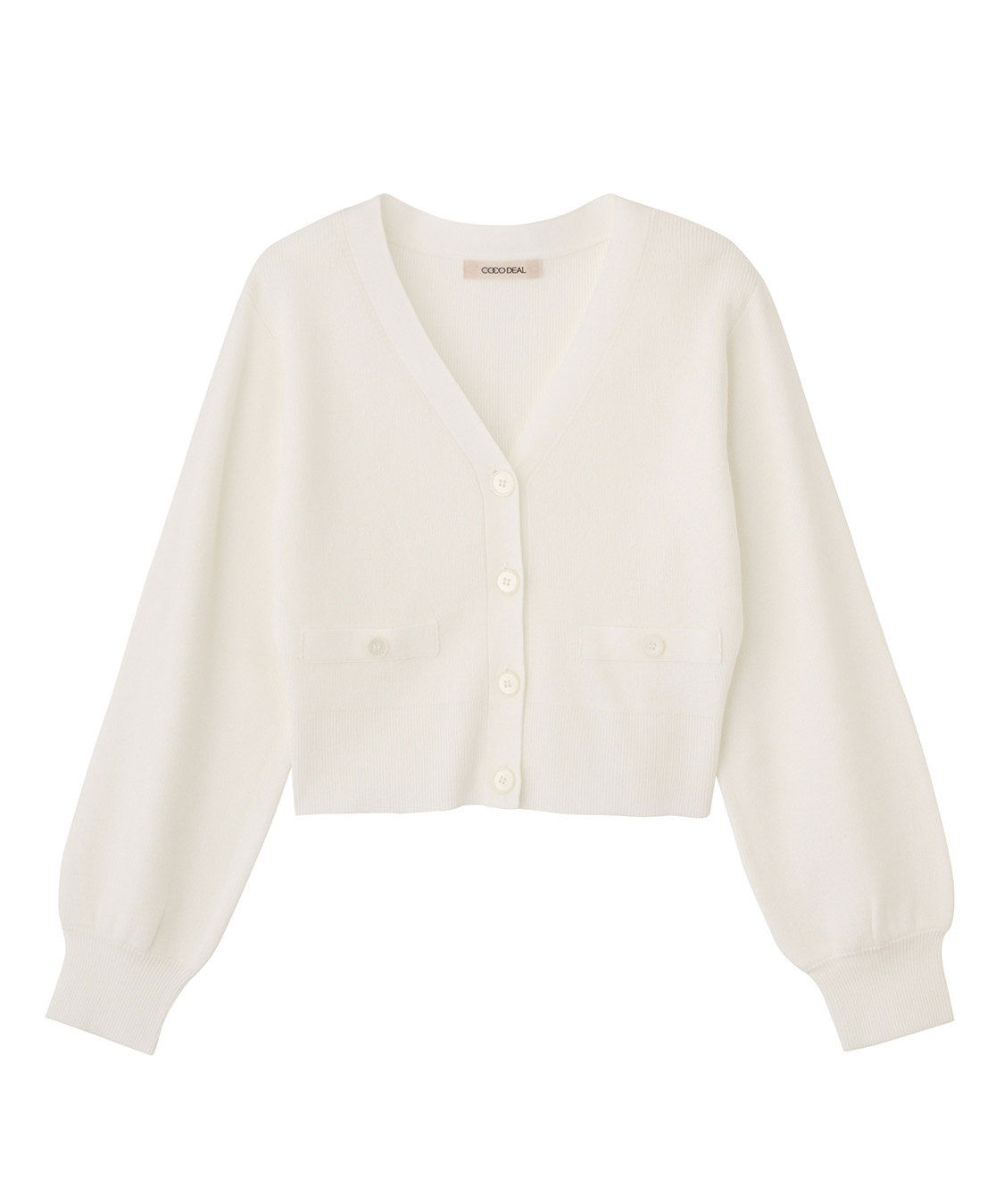 COCO DEAL「片畦Vネックニットカーディガン」|ニット・セーター|
