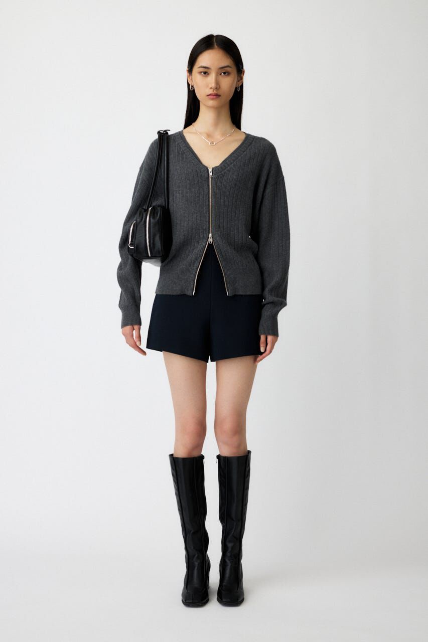 MOUSSY「ZIP UP KNIT カーディガン」|カーディガン|