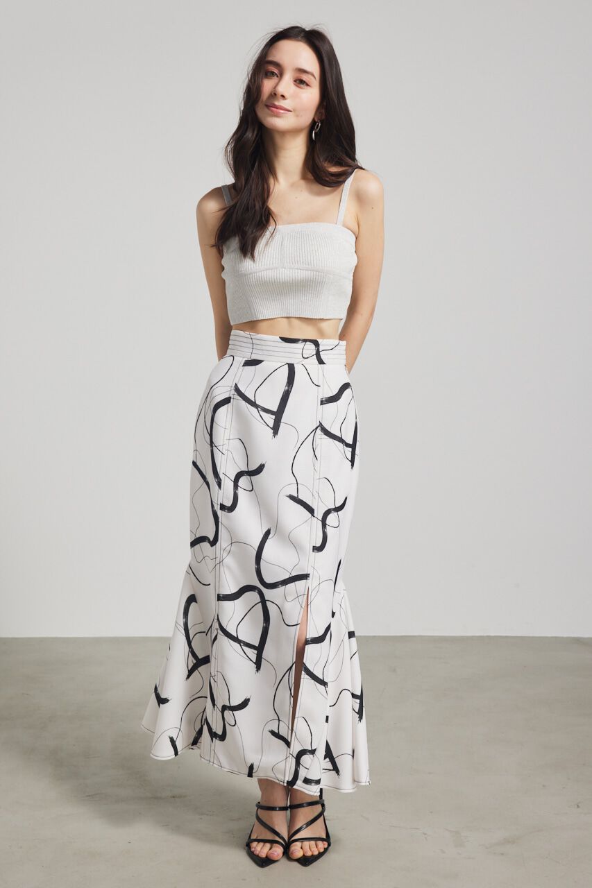 rienda「ビスチェライクKnitベアTOP」|チューブトップ|