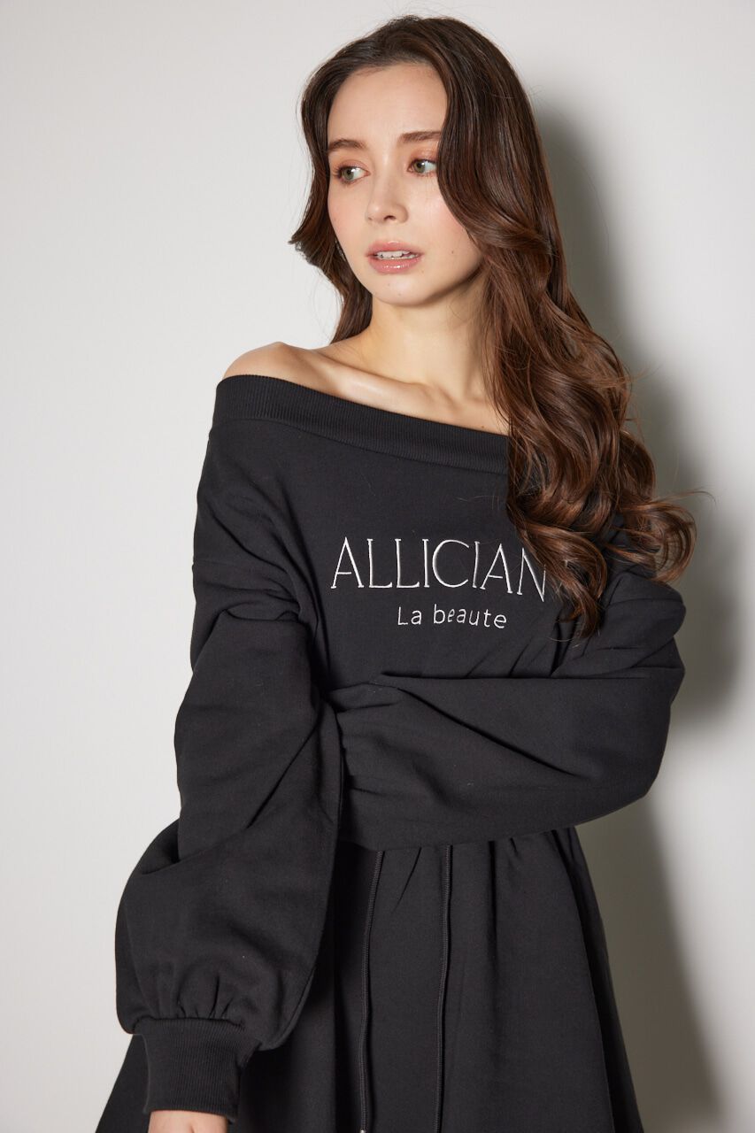 rienda「オフショルダースウェットミニフレアワンピース」|ワンピース|