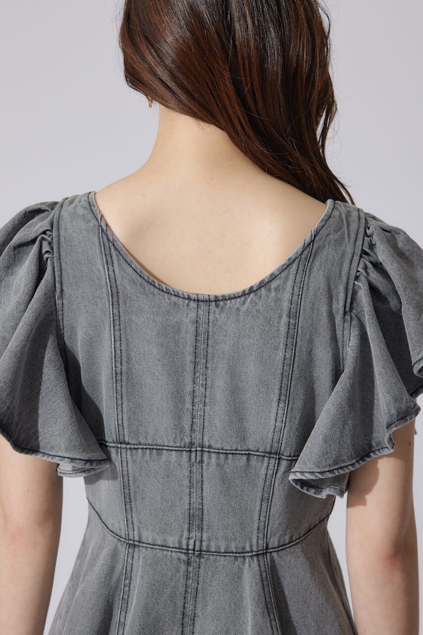 rienda「フリルスリーブミニワンピース」|ワンピース|