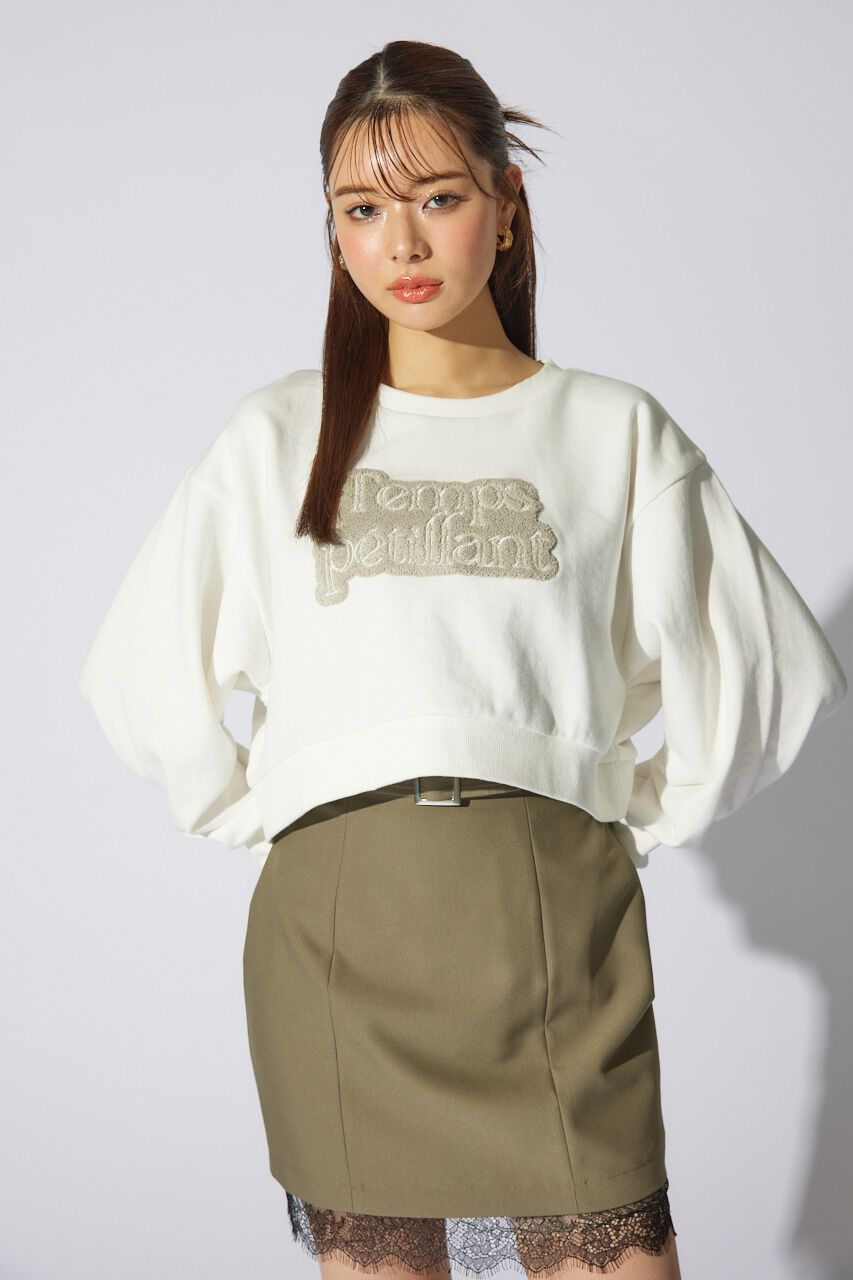 rienda「サガラ刺繍スウェットトップス」|Tシャツ・カットソー|