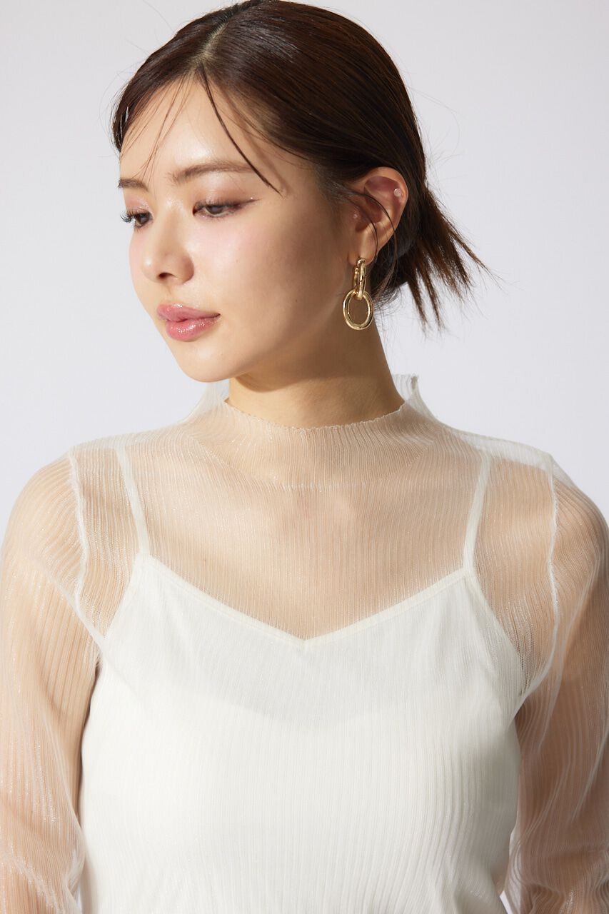 rienda「ランダムリブシアーニットトップス」|ニット・セーター|