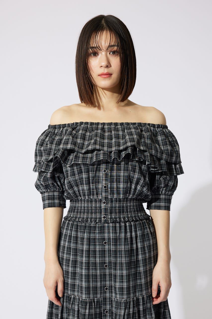 rienda「2WAYオフショルダーショートトップス」|シャツ・ブラウス|