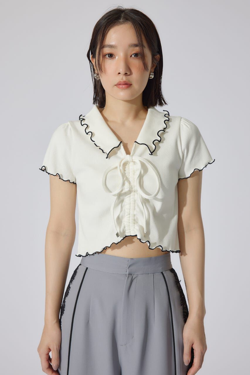 rienda「ドロストカットトップス」|Tシャツ・カットソー|