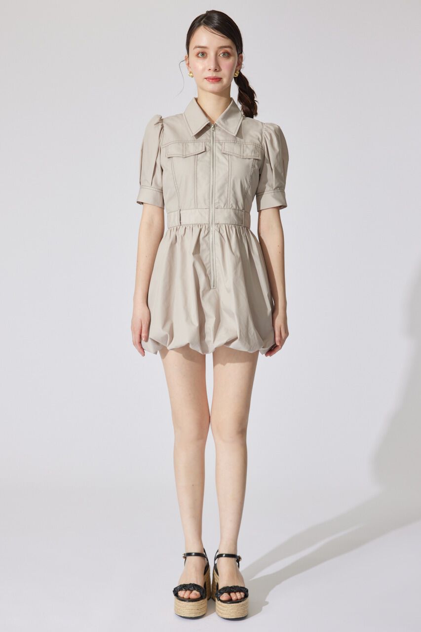 rienda「フロントジップバルーンミニロンパース」|ワンピース|