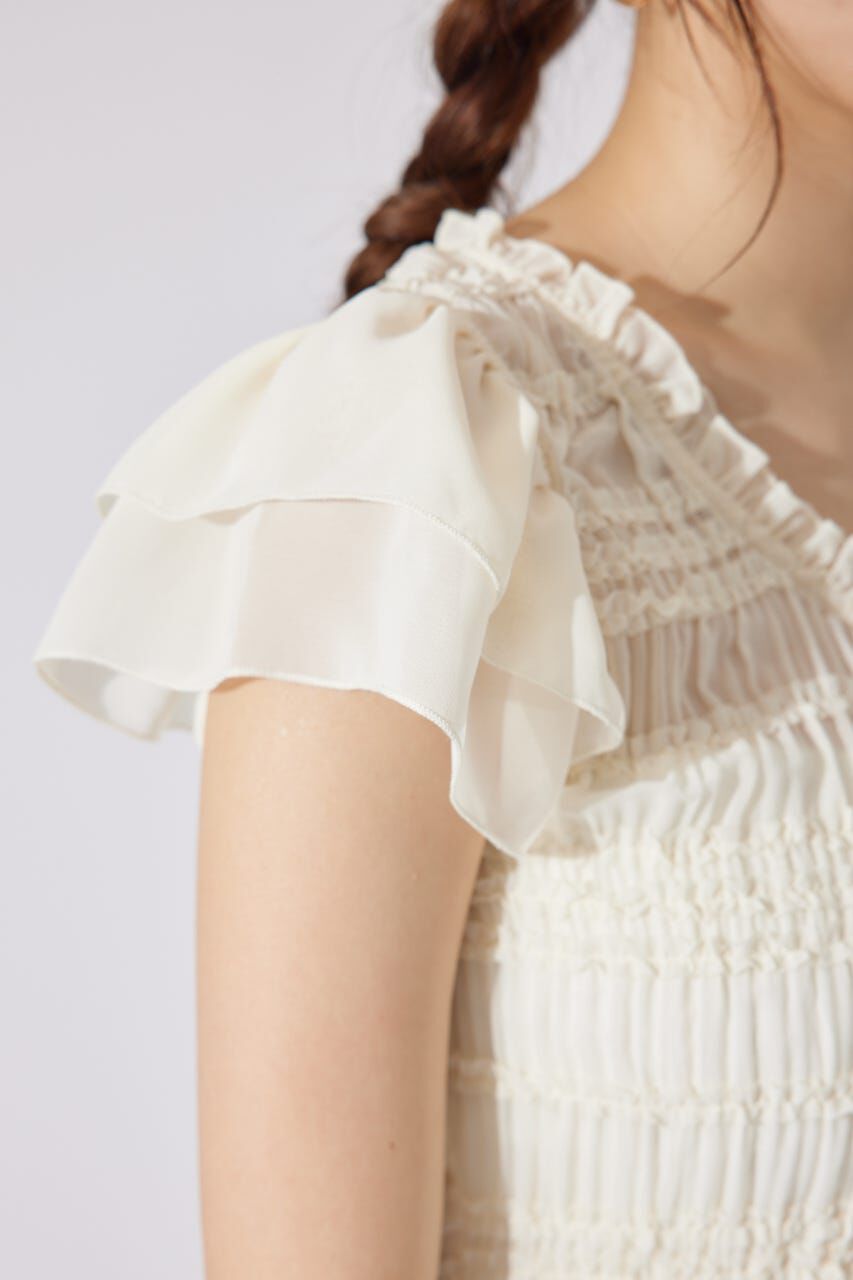 rienda「シャーリングカットトップス」|シャツ・ブラウス|