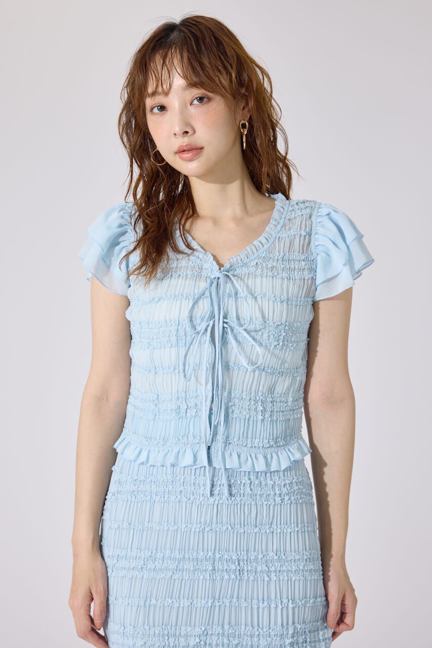 rienda「シャーリングカットトップス」|シャツ・ブラウス|