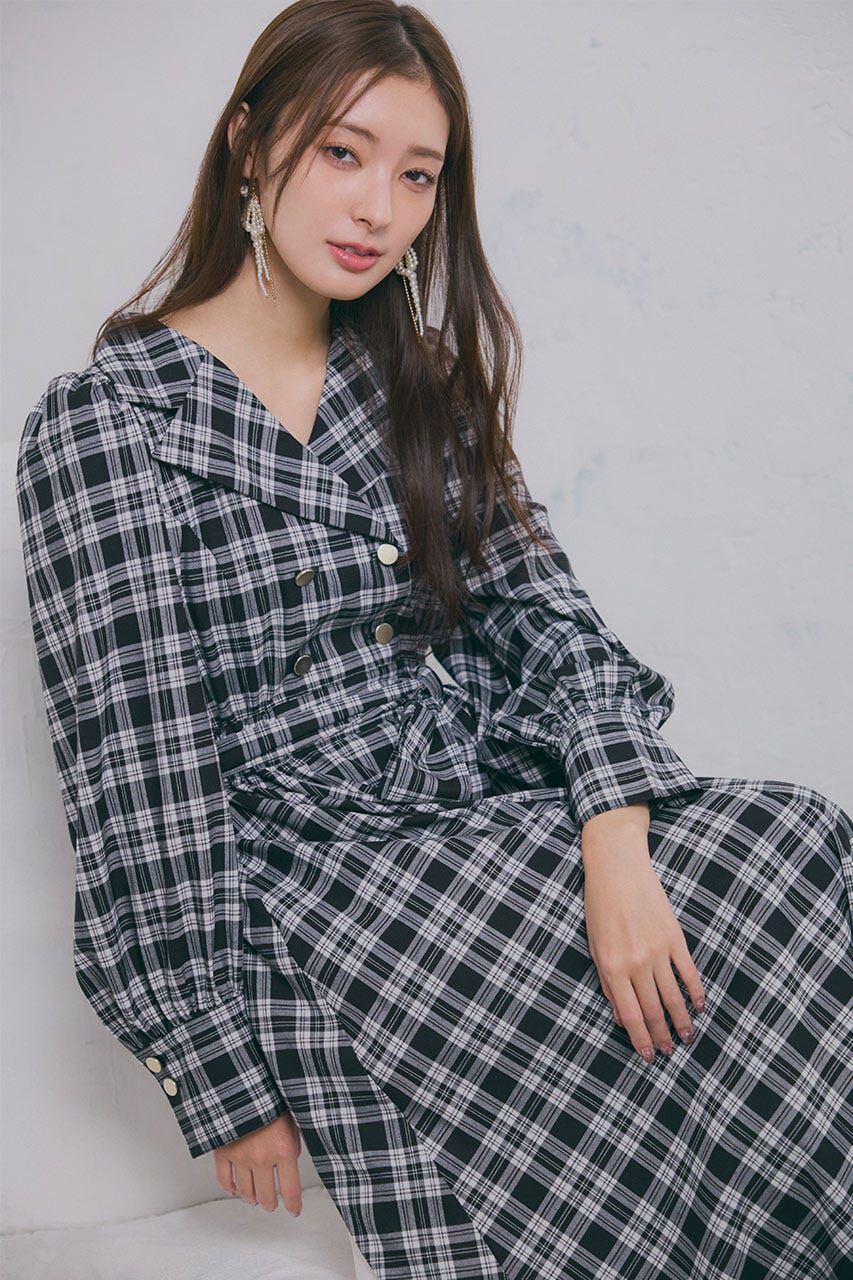 rienda「オープンカラーフレアワンピース」|ワンピース|