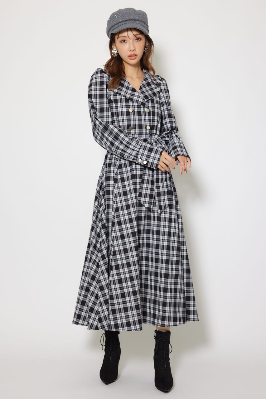 rienda「オープンカラーフレアワンピース」|ワンピース|