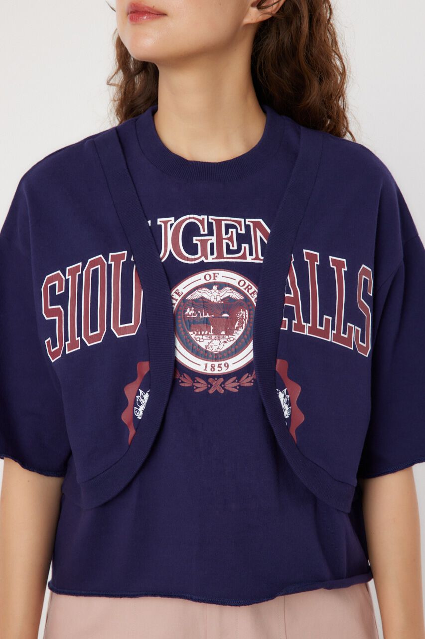 RODEO CROWNS「ボレロドッキングハーフスリーブスウェット」|Tシャツ・カットソー|