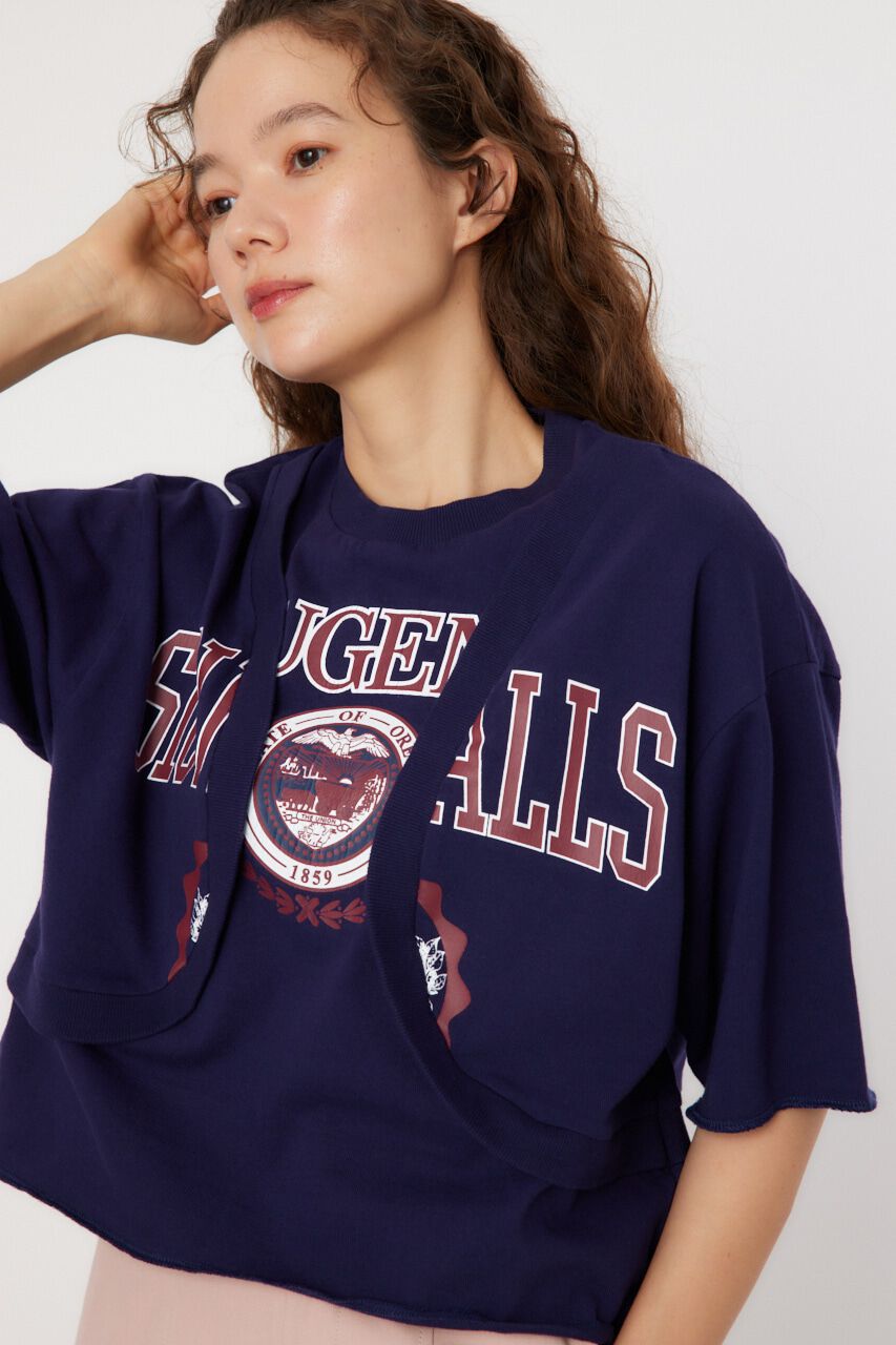 RODEO CROWNS「ボレロドッキングハーフスリーブスウェット」|Tシャツ・カットソー|