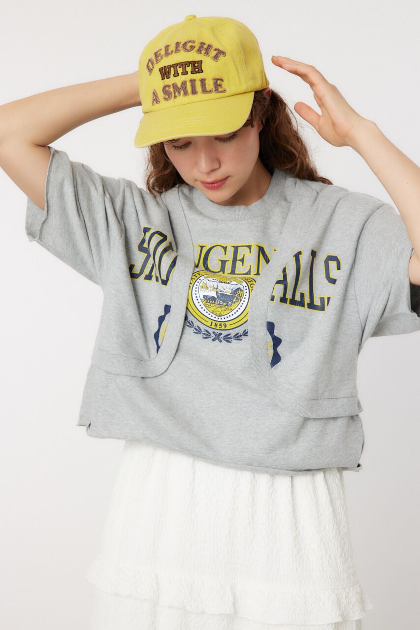 RODEO CROWNS「ボレロドッキングハーフスリーブスウェット」|Tシャツ・カットソー|L/T.GRY1