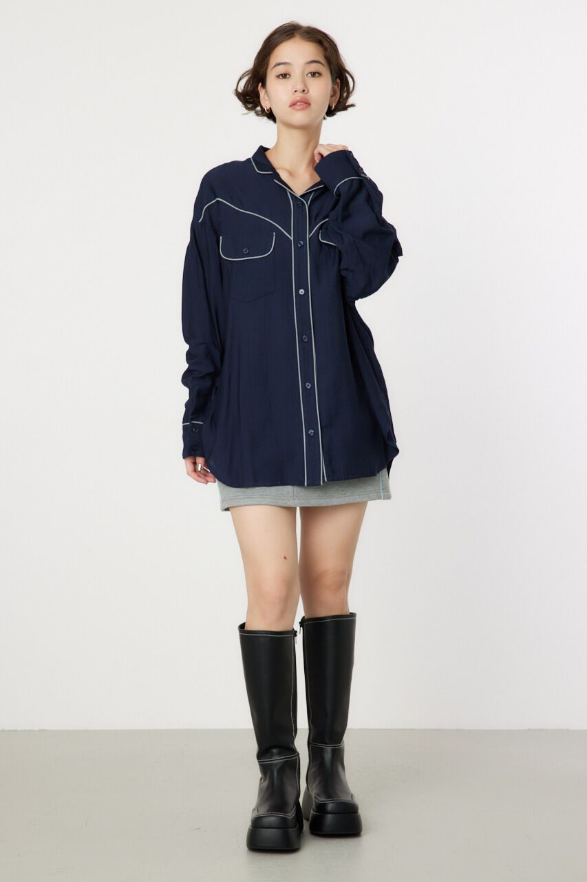 RODEO CROWNS「パイピングウエスタンシャツ」|シャツ・ブラウス|