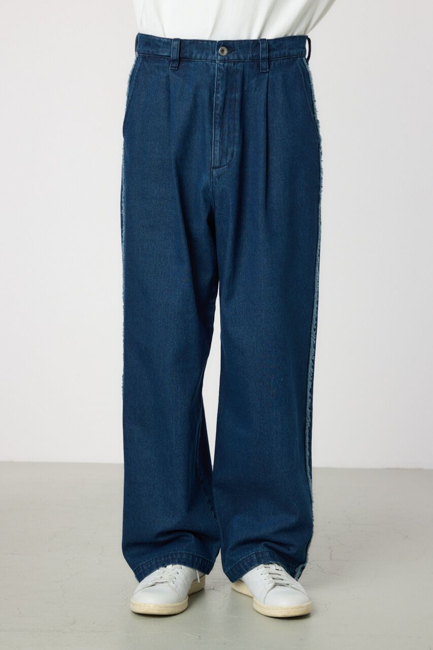 RODEO CROWNS「フリンジストレートデニムパンツ」|デニム|