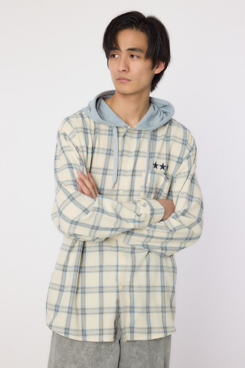 RODEO CROWNS「フーデッドチェックシャツ」|シャツ・ブラウス|