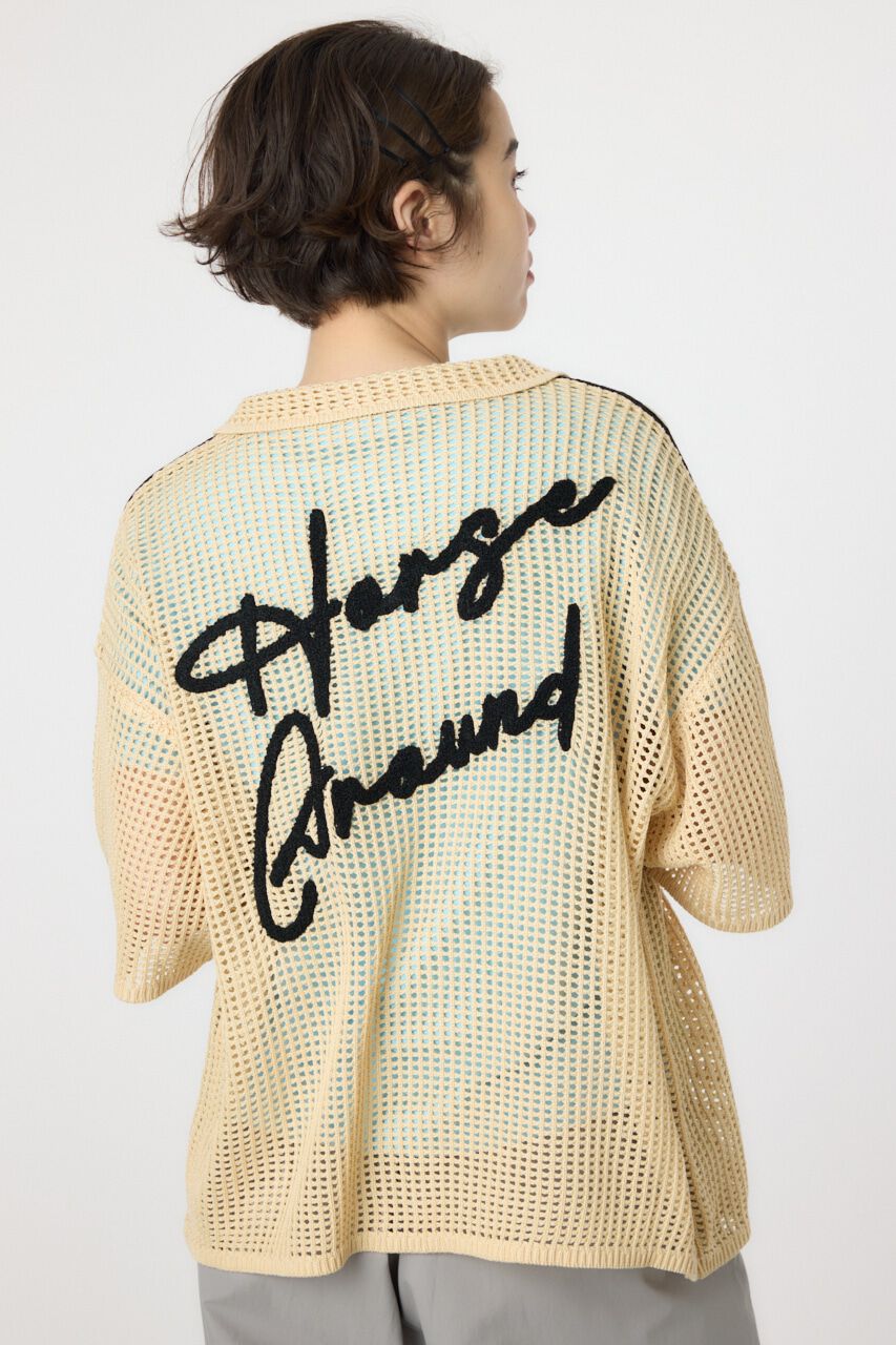 RODEO CROWNS「透かし編ラインカーディガン」|カーディガン|