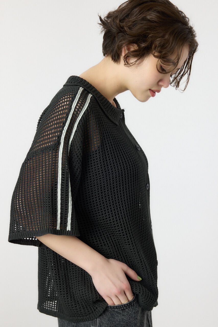 RODEO CROWNS「透かし編ラインカーディガン」|カーディガン|