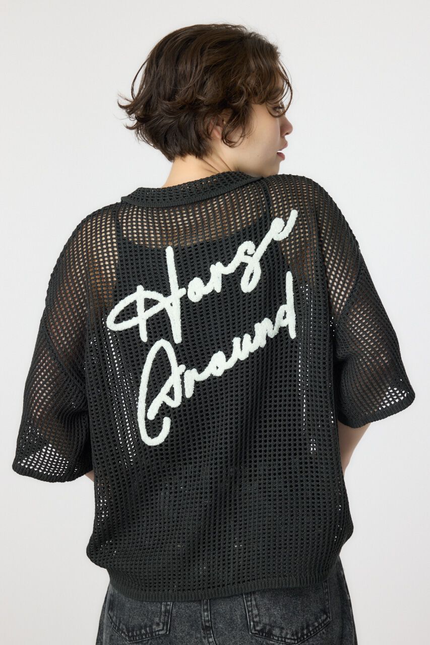 RODEO CROWNS「透かし編ラインカーディガン」|カーディガン|