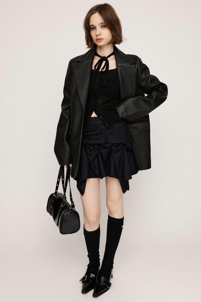 SLY「MANNISH DESIGN ショートスカート」|スカート|BLK