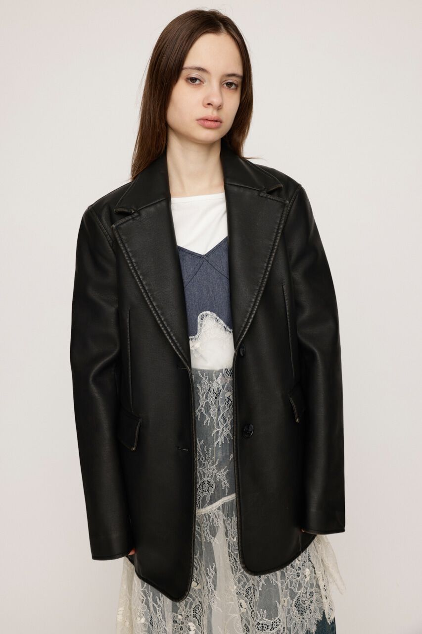 SLY「VINTAGE F／LEATHER TAILORED ジャケット」|その他|