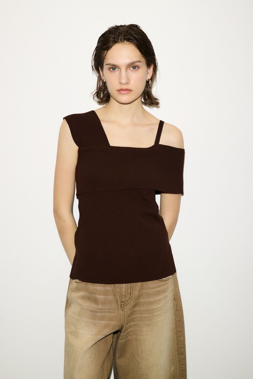 SLY「ASYMMETRY RIB トップス」|タンクトップ|