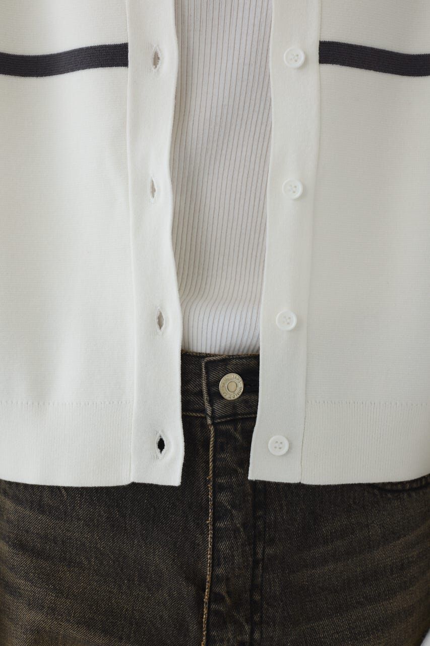 RIM.ARK 「Line compact knit CD」|カーディガン|