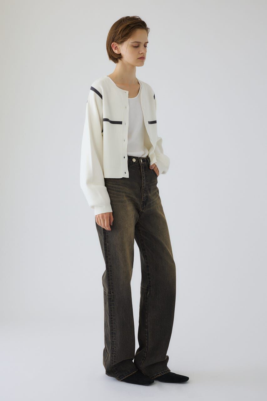 RIM.ARK 「Line compact knit CD」|カーディガン|