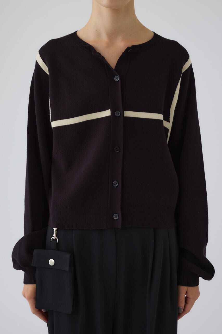 RIM.ARK 「Line compact knit CD」|カーディガン|BLK