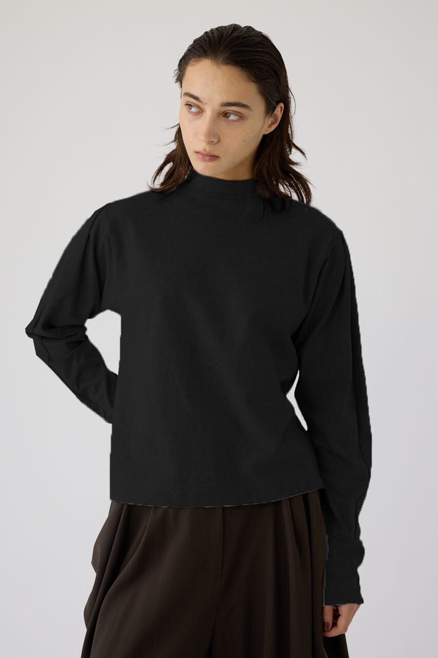 RIM.ARK 「Curved sleeve high collar tops」|Tシャツ・カットソー|BLK