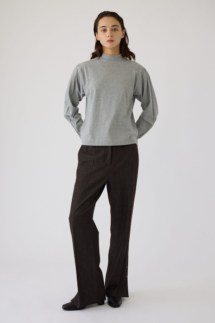 RIM.ARK 「Curved sleeve high collar tops」|Tシャツ・カットソー|GRY