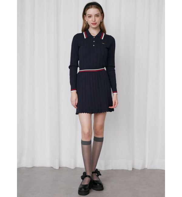 CALNAMUR「MINI CABLE LINE KNIT SK/ミニケーブルライクニットミニスカート」|スカート|