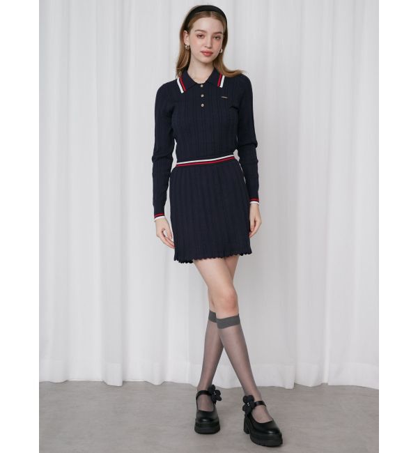 CALNAMUR「MINI CABLE LINE KNIT SK/ミニケーブルライクニットミニスカート」|スカート|
