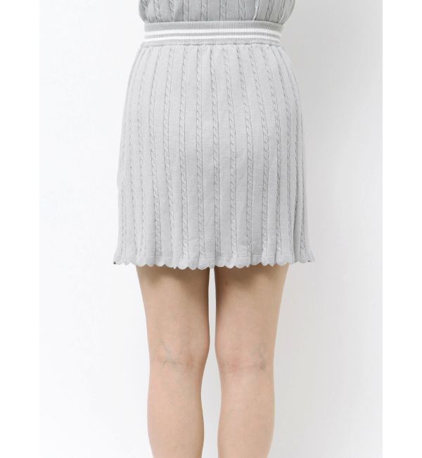 CALNAMUR「MINI CABLE LINE KNIT SK/ミニケーブルライクニットミニスカート」|スカート|