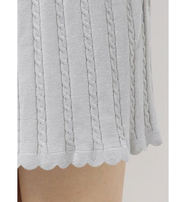 CALNAMUR「MINI CABLE LINE KNIT SK/ミニケーブルライクニットミニスカート」|スカート|