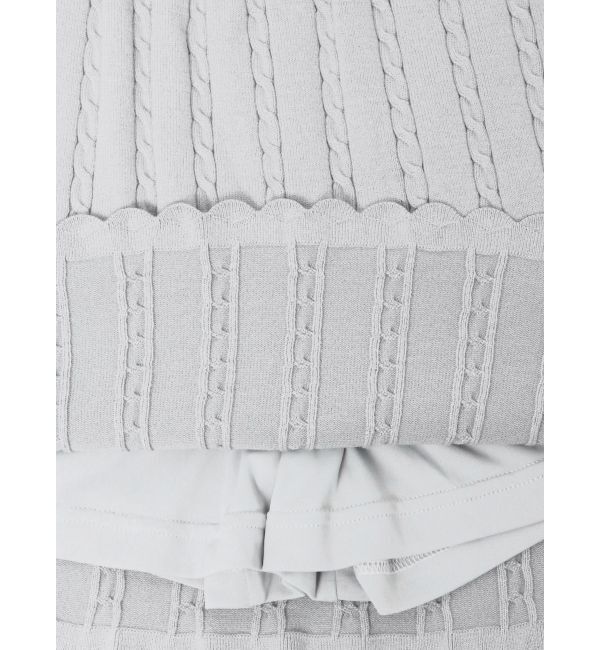 CALNAMUR「MINI CABLE LINE KNIT SK/ミニケーブルライクニットミニスカート」|スカート|