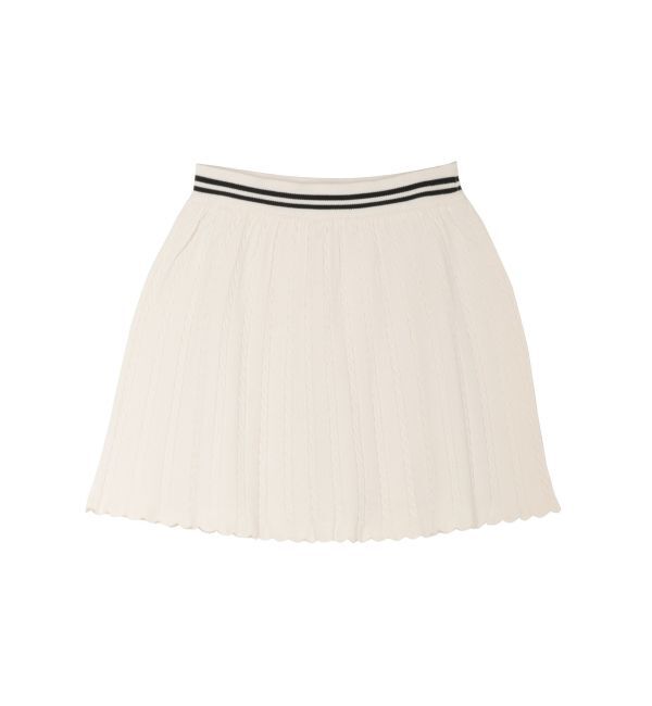 CALNAMUR「MINI CABLE LINE KNIT SK/ミニケーブルライクニットミニスカート」|スカート|
