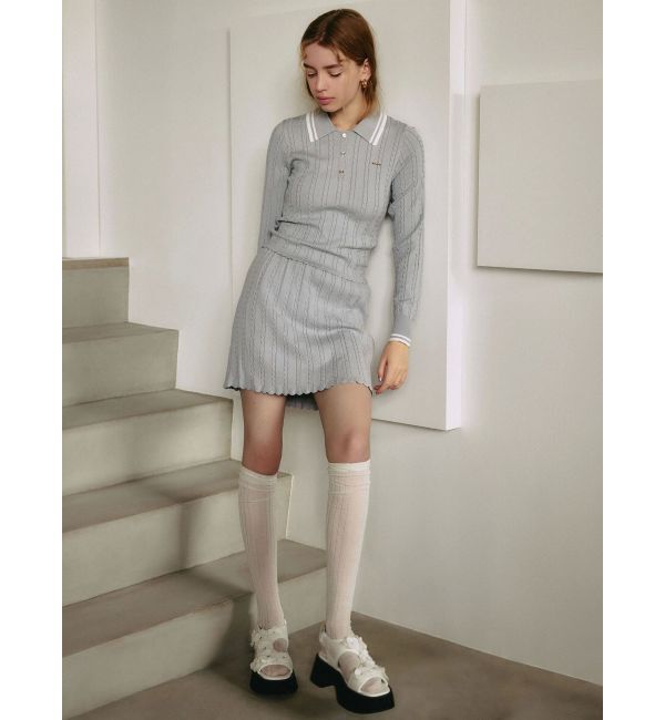 CALNAMUR「MINI CABLE LINE KNIT SK/ミニケーブルライクニットミニスカート」|スカート|
