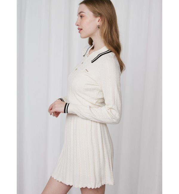 CALNAMUR「MINI CABLE LINE KNIT SK/ミニケーブルライクニットミニスカート」|スカート|
