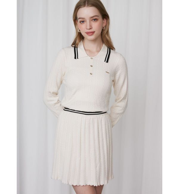 CALNAMUR「MINI CABLE LINE KNIT SK/ミニケーブルライクニットミニスカート」|スカート|