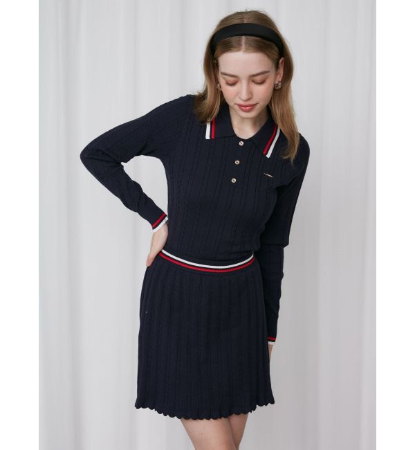 CALNAMUR「MINI CABLE LINE KNIT SK/ミニケーブルライクニットミニスカート」|スカート|