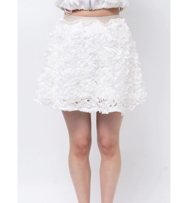 CALNAMUR「3D FLOWER MINI SK/3Dフラワーミニスカート」|スカート|