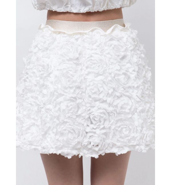 CALNAMUR「3D FLOWER MINI SK/3Dフラワーミニスカート」|スカート|