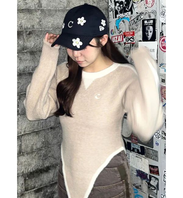 CALNAMUR「バックロゴジャガードユニフォームボディスーツ」|ニット・セーター|